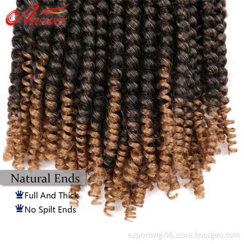 8 Inch 110g Crochet Braid Passion Twist Hair Synthetic Curly Spring Twist Crochet Braid Hair Extension for Black Women